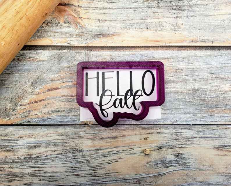 Hello Fall Hand Lettered Cookie Cutter and Fondant Cutter and Clay Cutter with Optional Stencil,
                      cookie stencil, stencil, baby stencil, letter stencils, stencil designs, custom stencils, mini fall cookie cutters, cowboy boot cookie cutter michaels, summer cookie cutters, bowling pin cookie cutter, new year's cookie cutters, dog bone cookie cutter petco, tupperware cookie cutters, mermaid tail cookie cutter,
                      