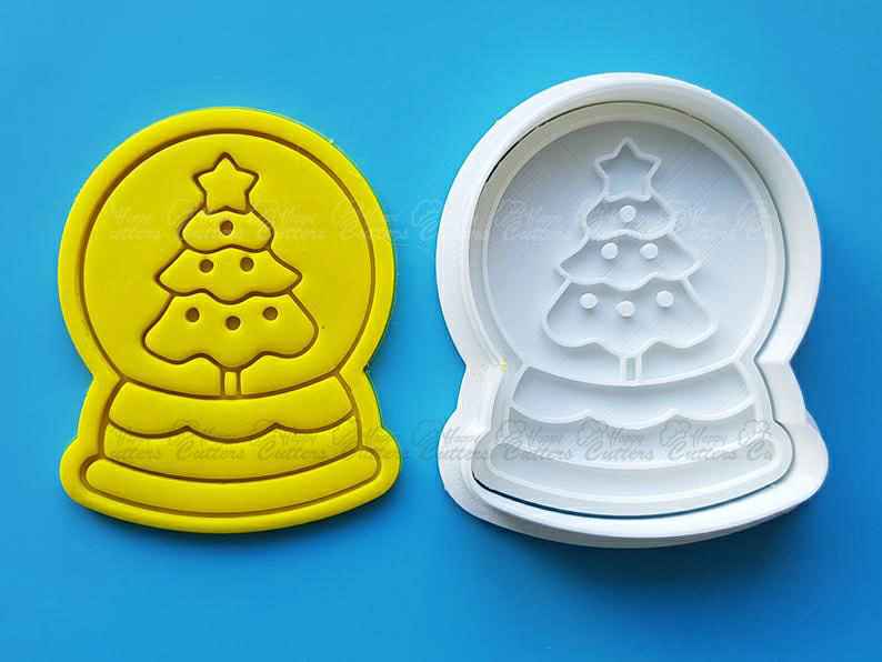 Snow Globe - Christmas Tree Cookie Cutter and Stamp (2 PCS),
                      christmas tree cookie cutter, tree cookie cutter, palm tree cookie cutter, pine tree cookie cutter, xmas tree cookie cutter, cookie cutter tree, biscuit stamp, elephant cutter, large cookie cutters amazon, bulldozer cookie cutter, dog paw cutter, shape cutters, gingerbread house cutter set, candle cookie cutter,
                      