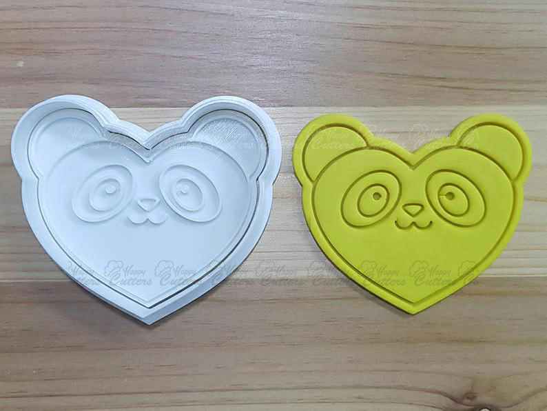 Panda Heart Cookie Cutter and Stamp,
                      animal cutters, animal cookie cutters, farm animal cookie cutters, woodland animal cookie cutters, elephant cookie cutter, dinosaur cookie cutters, plaque cookie cutter, outer space cookie cutters, cookie cutters uk, scooby doo cookie cutter, star shape cutter, star biscuit cutters, truly mad plastic, schnauzer cookie cutter,
                      