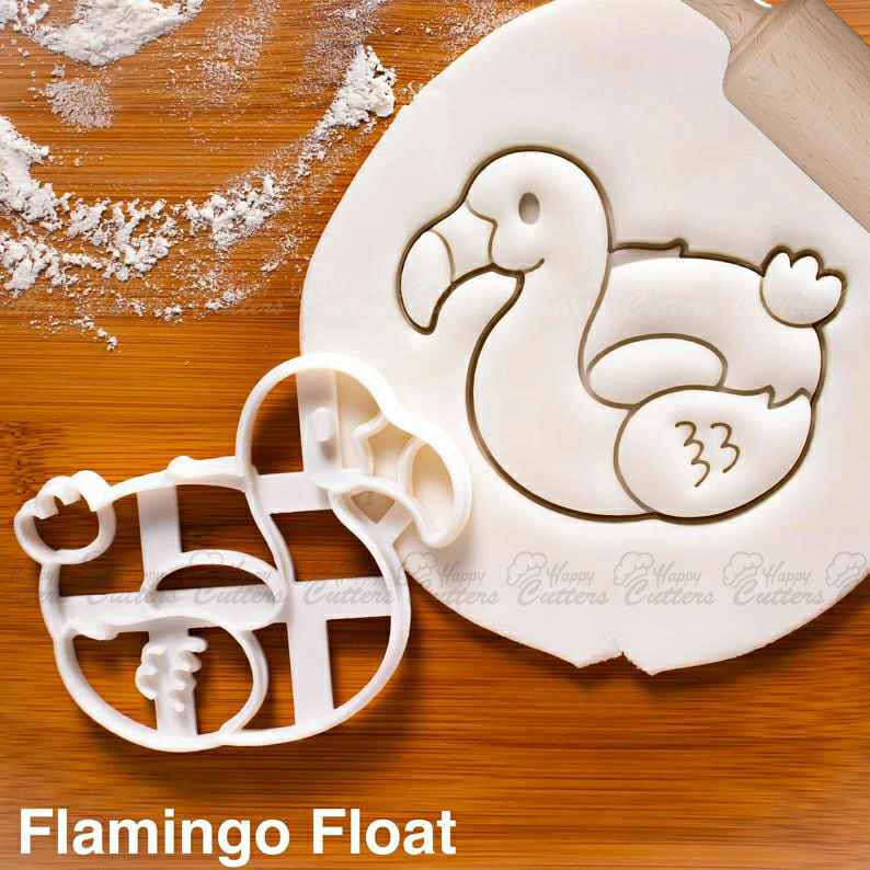 Flamingo Float cookie cutter - nautical summer birthday pool party,
                      beach cookie cutters, beach themed cookie cutters, beach ball cookie cutter, summer cookie cutters, holiday cookie cutters, holiday cookie cutter set, haunted house cookie cutter, puzzle cookie cutter, dream catcher cookie cutter, biscuit stamp, number 1 cookie cutter near me, alligator cookie cutter, sugar cookie stamps, geometric cookie cutters,
                      
