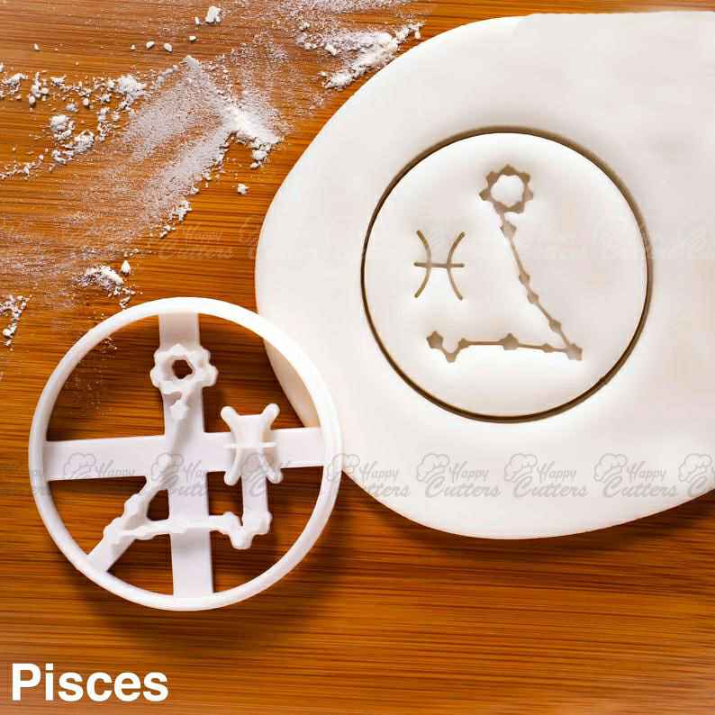 Pisces cookie cutter |  biscuits cutters horoscope zodiac star sign sun moon Constellations astrological astrology celestial,
                      star cookie cutter, star shaped cookie cutter, small star cookie cutter, star shape cutter, star fondant cutter, outer space cookie cutters, parrot cookie cutter, wilton metal cookie cutters, dog bone cutter, irish cookie cutters, cookie cutter stores near me, strawberry cookie cutter, mermaid cutter, monkey cutter,
                      