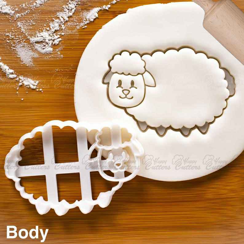 Sheep Body cookie cutter - Bake farm animal themed baby shower favors or birthday party treats,
                      farm animal cookie cutters, farm cookie cutters, farmers cookie cutters, farm animal face cookie cutters, farm animal cutters, pig cutter, truly mad plastic, circle cake cutter, handmade cookie cutters, cookie impression stamps, skateboard cookie cutter, r and m cookie cutters, sunflower cookie cutter michaels, paisley cookie cutter,
                      