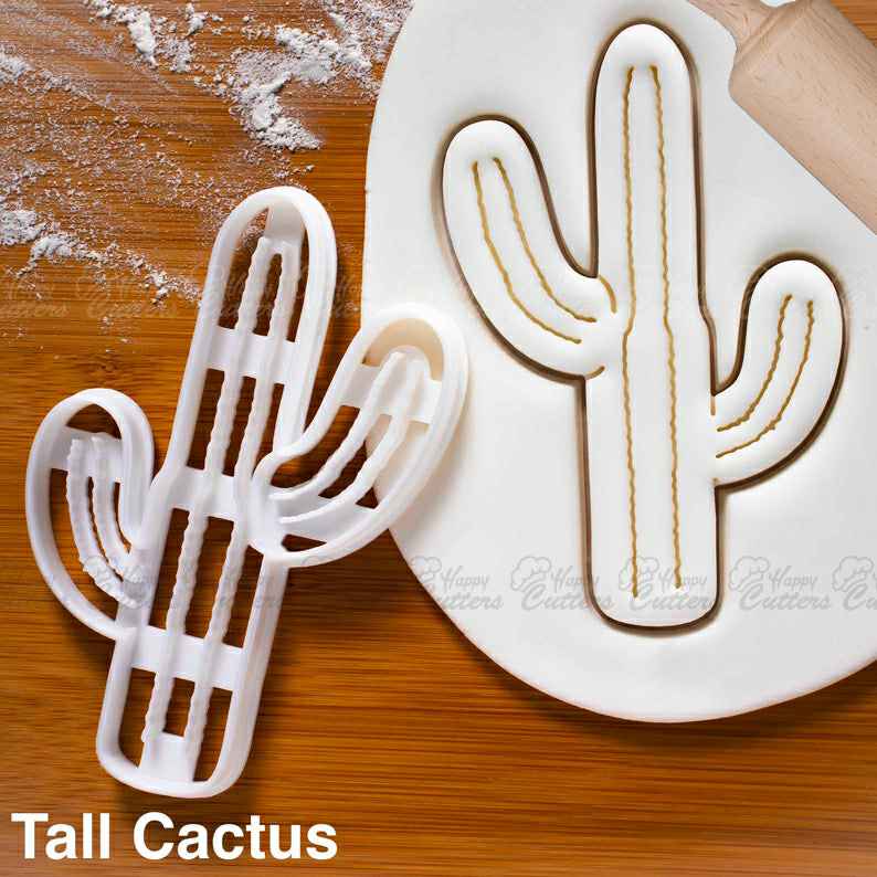Biscuit Pastry Cactus Plant Cookie Cutter set of 2 Fondant Cutter
