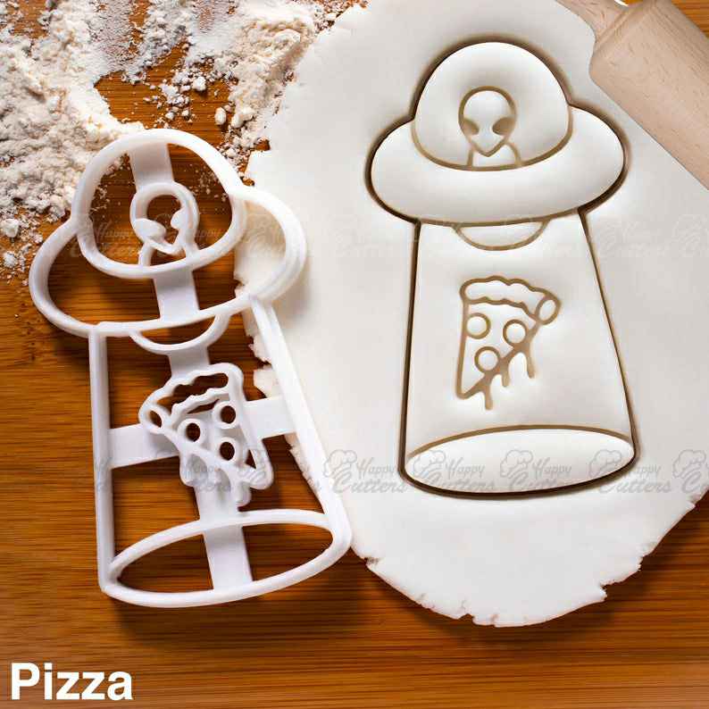 UFO Pizza Abduction cookie cutter |  biscuit cutters Grey Alien spaceship Halloween party extraterrestrial funny paranormal abduct,
                      cookie cutters halloween, halloween cutters, halloween biscuits cutters, mini halloween cookie cutters, halloween cookie cutters michaels, halloween cookie cutters uk, bone shaped cookie cutter, nativity cookie cutters, mickey mouse cutter, bow tie cutter, wedding ring cookie cutter, small square cookie cutter, diy mickey mouse cookie cutter, number 7 cookie cutter,
                      