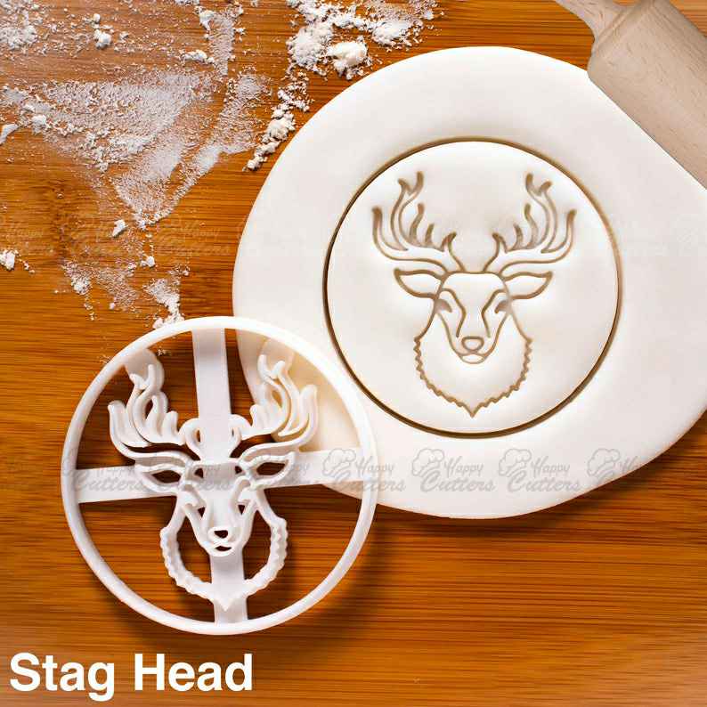 Stag Head cookie cutter |  biscuit cutters Christmas rustic party Reindeer taxidermy taxidermist festive skull forest nature spirit,
                      animal cutters, animal cookie cutters, farm animal cookie cutters, woodland animal cookie cutters, elephant cookie cutter, dinosaur cookie cutters, cookie cutter shop, mini star cookie cutter, stethoscope cookie cutter, monogram cookie cutter, pastry cutter kmart, ballet shoe cookie cutter, baby dress cookie cutter, spider cookie cutter,
                      