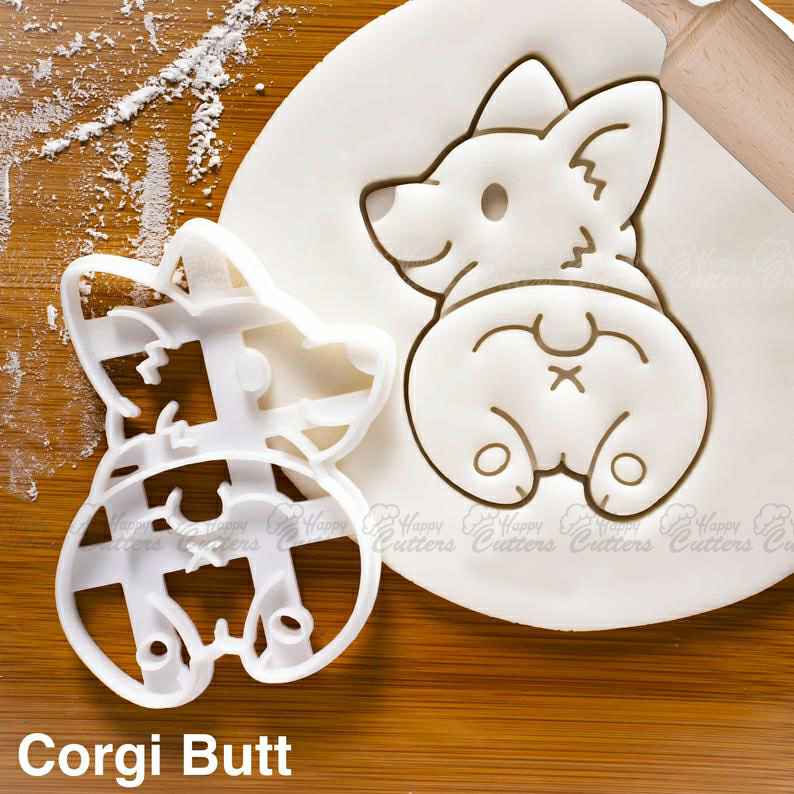 Corgi Butt cookie cutter | Farm Animals | cute fluffy Pembroke Welsh dog  butts biscuit fondant clay cutter one of a kind ooak | Fondant Cutter |  Clay Cutter | Happy Cutters