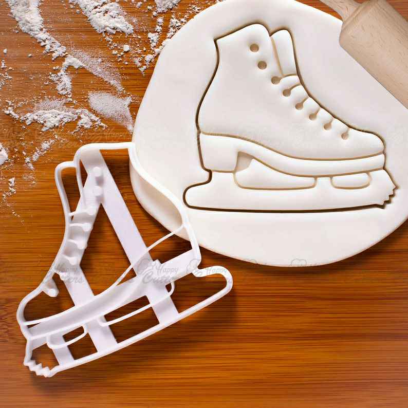 Hockey Player Silhouette Fondant Cookie Cutter and Stamp #1306 