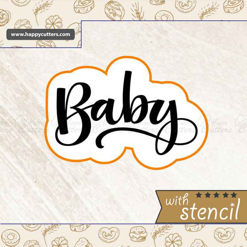 Baby 3 Hand Lettered,
                      cookie stencil, stencil, baby stencil, letter stencils, stencil designs, custom stencils, lab cookie cutter, small cookie cutters for fruit, square biscuit cutter, teepee cookie cutter, gingerbread man cookie cutter walmart, sloth cookie cutter, sea turtle cookie cutter, cookie cutter press,
                      