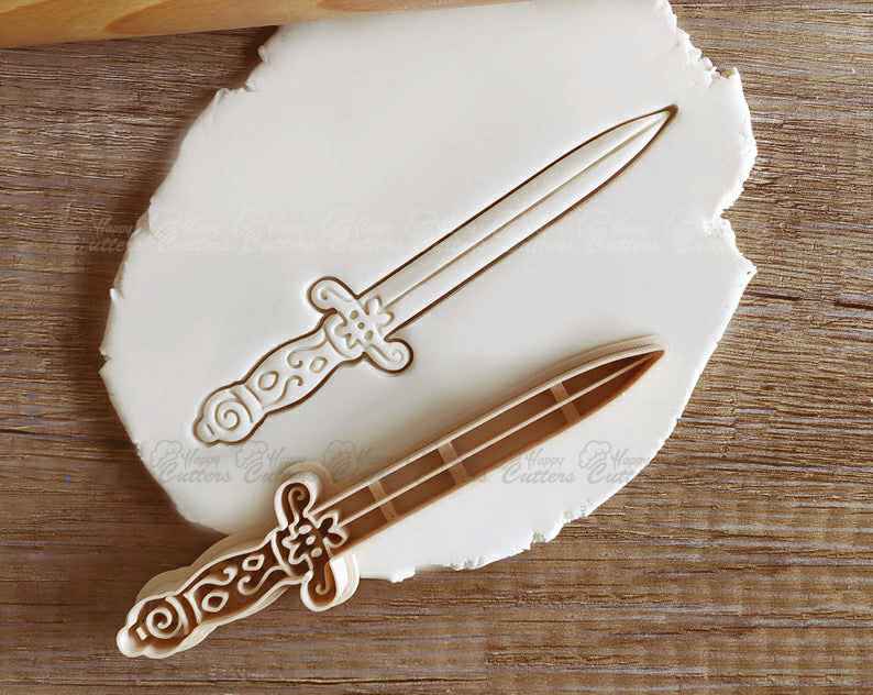 Dagger Sword Medieval Fantasy RPG Cookie Cutter Pastry Fondant Dough Biscuit,
                      pirate cookie cutter, knight cookie cutter, pirate ship cookie cutter, castle cookie cutter, crown cookie cutter, axe cookie cutter, leprechaun cookie cutter, girl cookie cutter, once bitten cookie cutter, wilton grippy cookie cutters, hallmark cookie cutters, watering can cookie cutter, shiba inu cookie cutter, cactus cookie cutter michaels,
                      