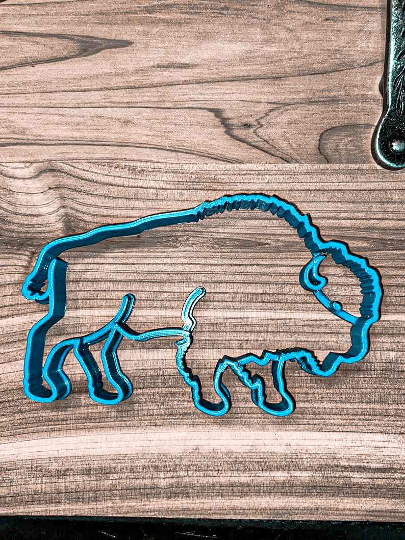 Buffalo Cookie Cutter with detail
